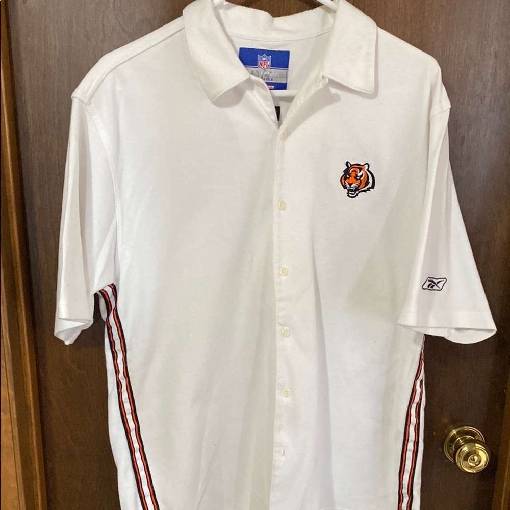 Reebok Cincinnati Bengals White Men's Shirt with Team Logo